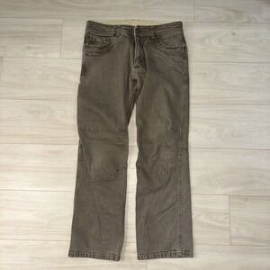 Kuhl RIOT Jeans Mens 34x30 Green Gray Vintage Patina Dye Faded Hiking Straight